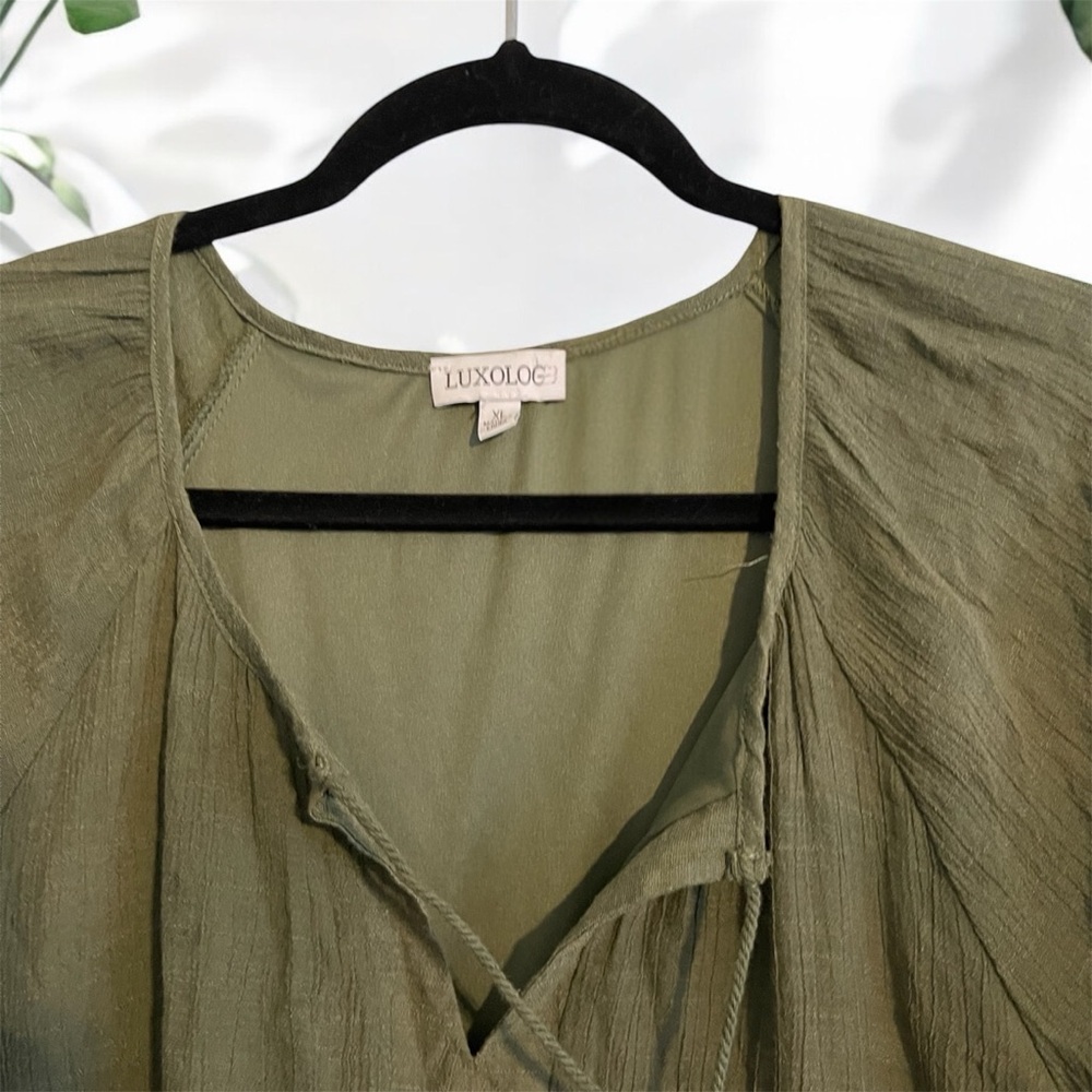 Luxology Olive Green Blouse